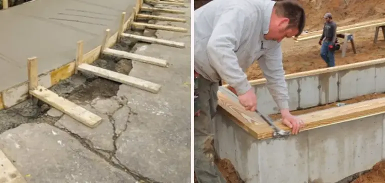 does cement stick to wood