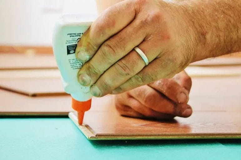 how to attach leather to wood