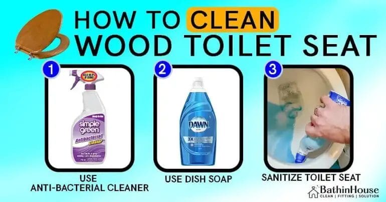 how to clean a wood toilet seat
