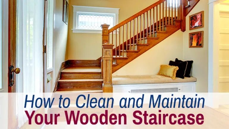 how to clean wood stairs
