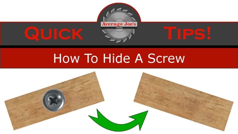 how to cover screws in wood
