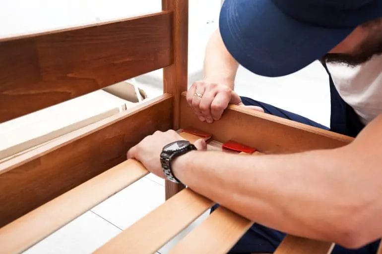 how to fix a broken wooden bed frame
