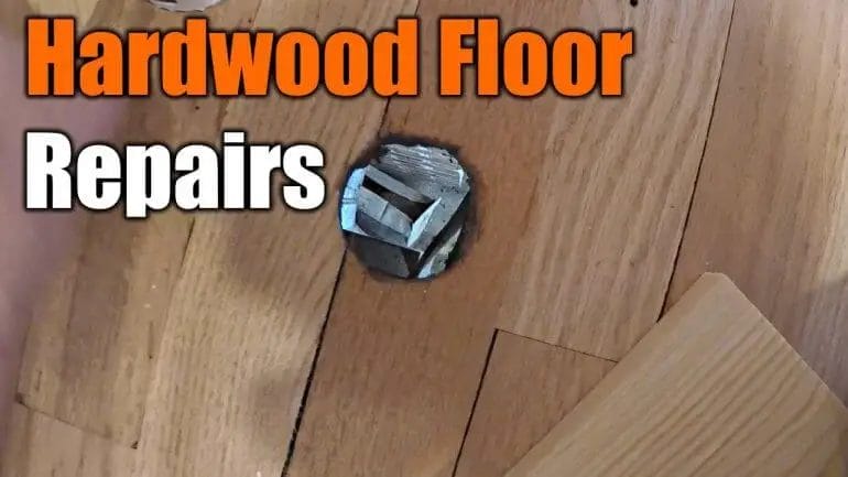 how to fix hole in wood floor
