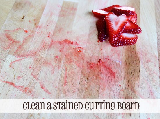 how to get strawberry stain out of wood
