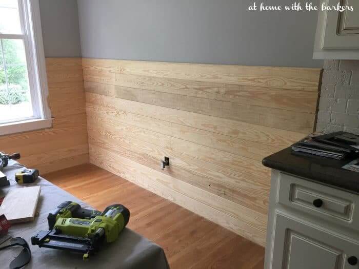 how to install wood wall planks
