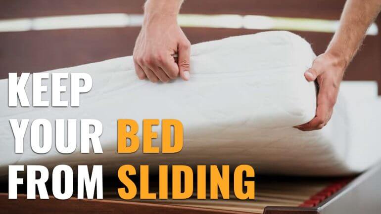 how to keep bed from sliding on wood floor
