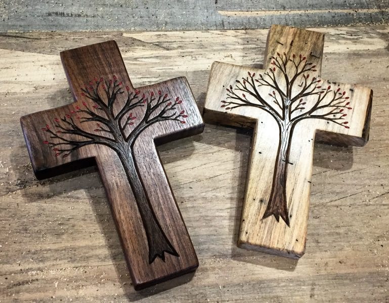 how to make a wooden cross for a grave
