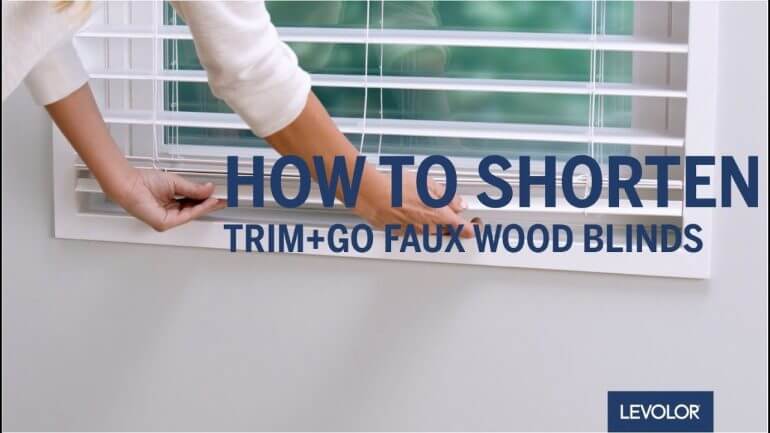 how to shorten faux wood blinds
