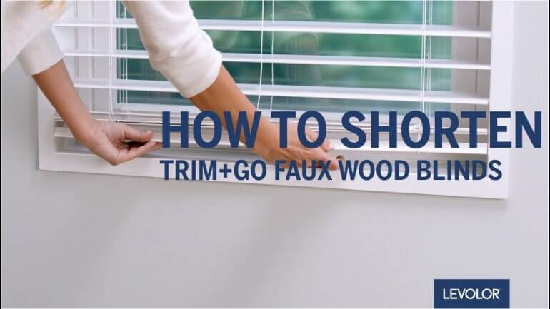 how to shorten faux wood blinds