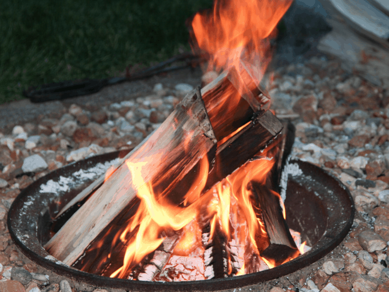 how to start a fire pit with wood
