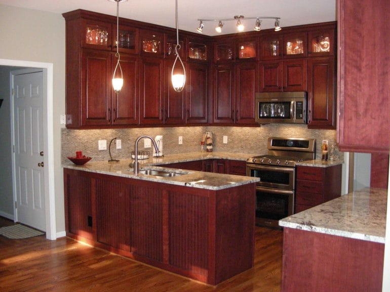 how to clean cherry wood cabinets
